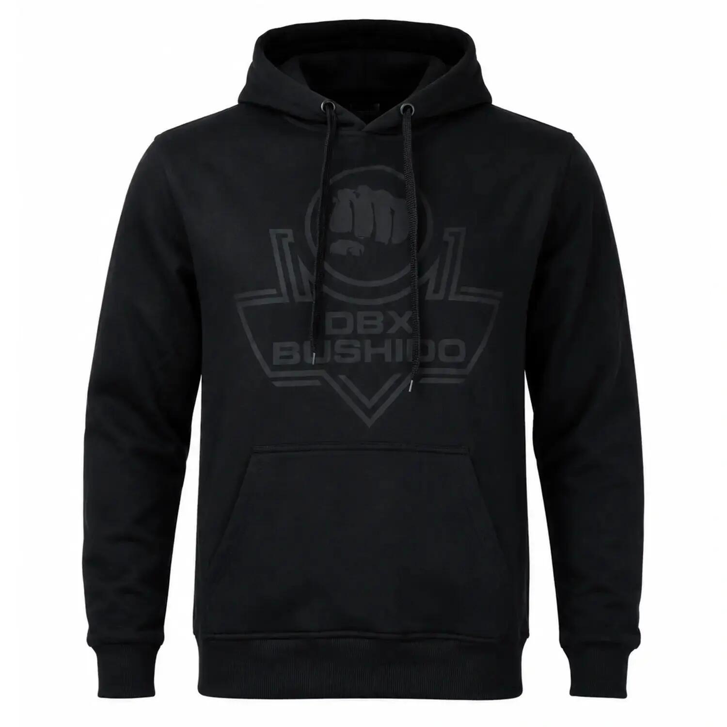 Czarna bluza z kapturem męska Black on Black DBX Bushido 3/6