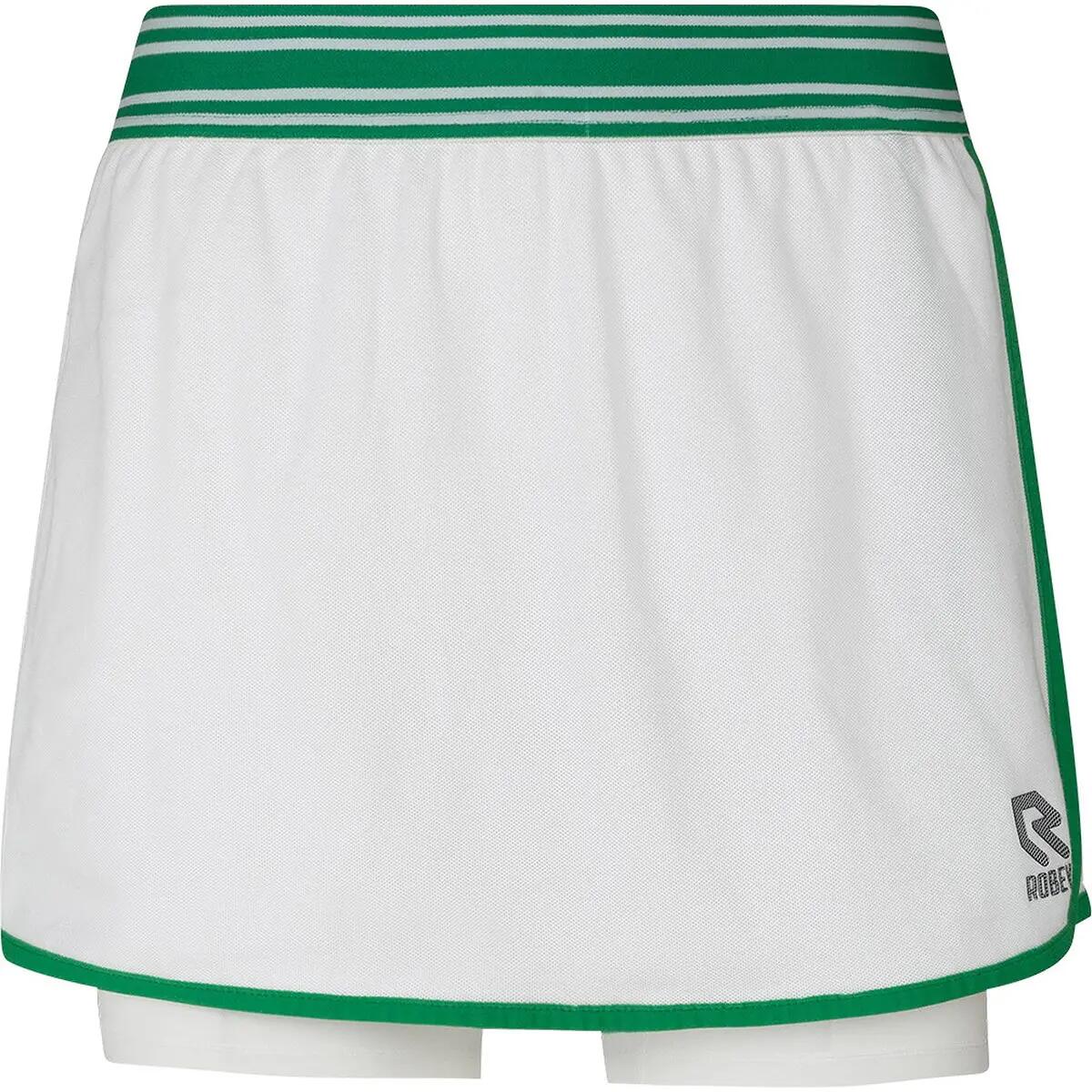 Rok - Tennis - Dames - Deuce - Overlap, short geïntegreerd - Wit/Groen 2/5