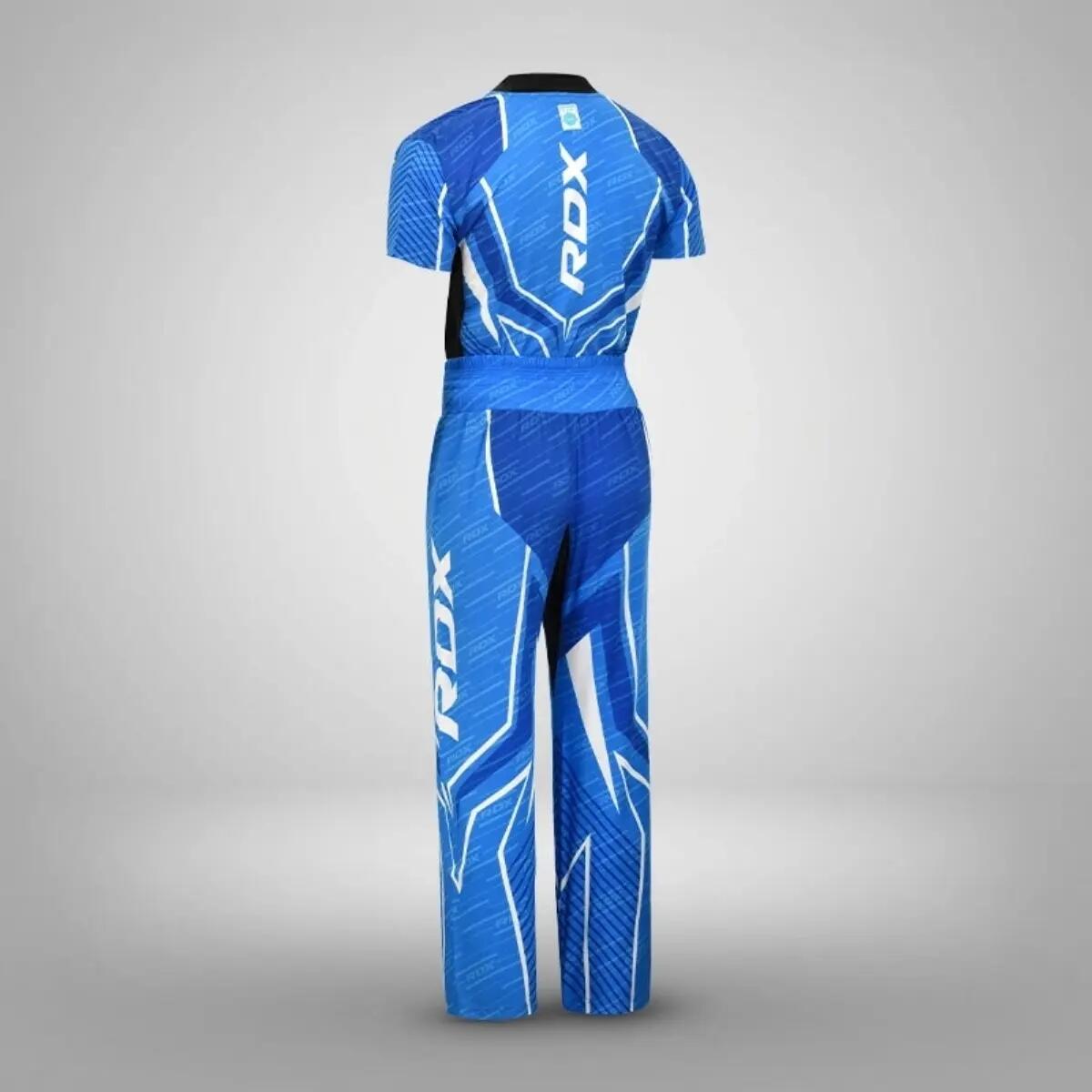 Divisa Kickboxing WAKO Ufficiale RDX P1 Blu L 4/4