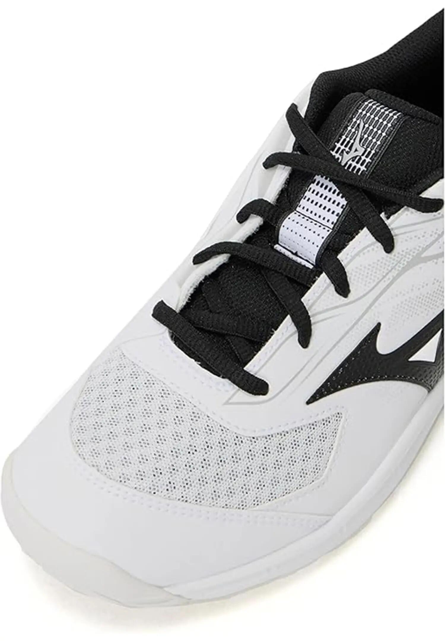 Mizuno Kinder BREAK SHOT 5 Jr. CC Tennisschuhe White Black Harbor 4/5