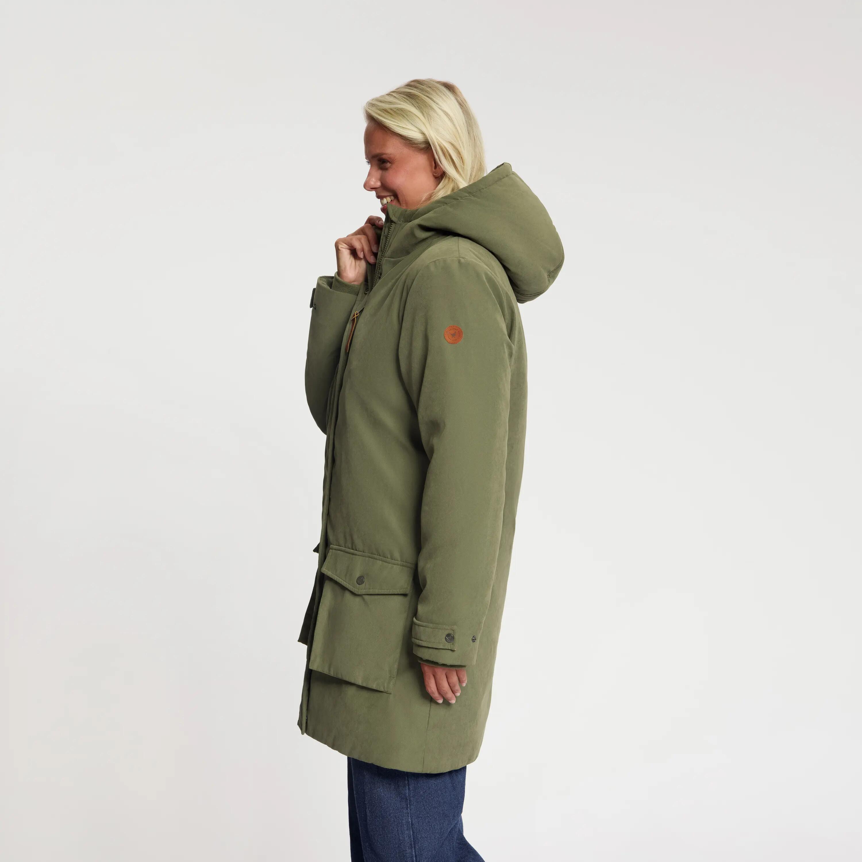 Sarah Dames - Winterjas halflang - Groen 2/5