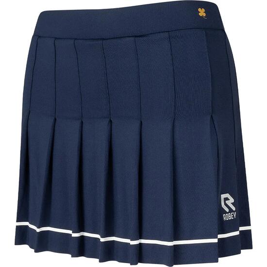 Jupe - Tennis - Femme - Plissée, short intégré, taille élastique - Marine