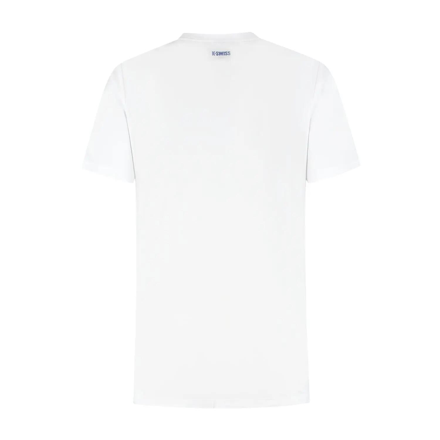 Camiseta de tenis y pádel hombre K-Swiss HYPERCOURT PRINT CREW STRIPE 2/2