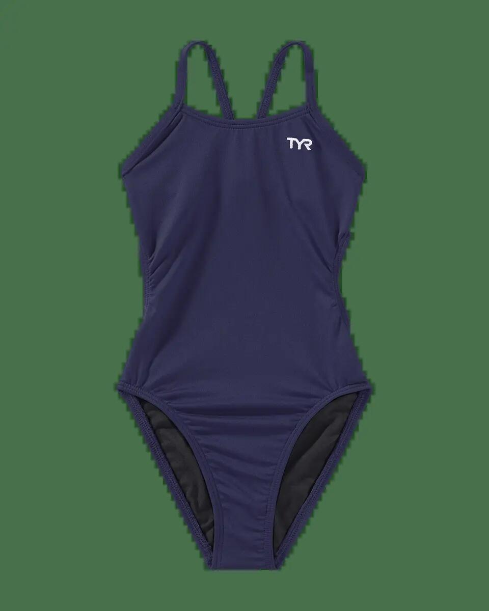 Fato de banho TYR Durafast Elite® Cutoutfit Solid para menina 3/4