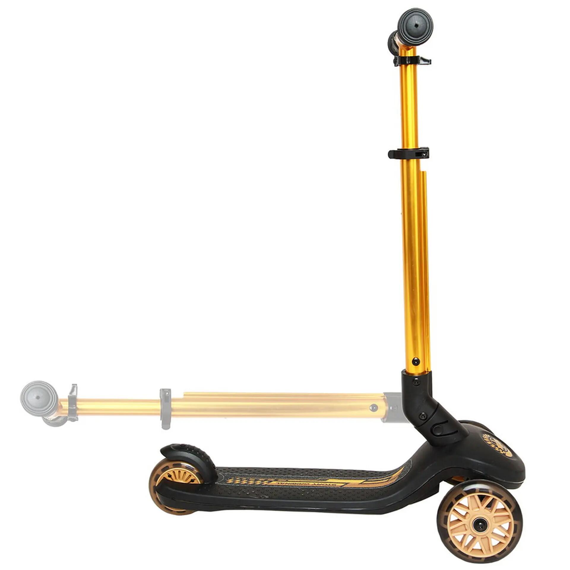 Monopattino a 3 ruote per bambini Party LED, dorato 3/3