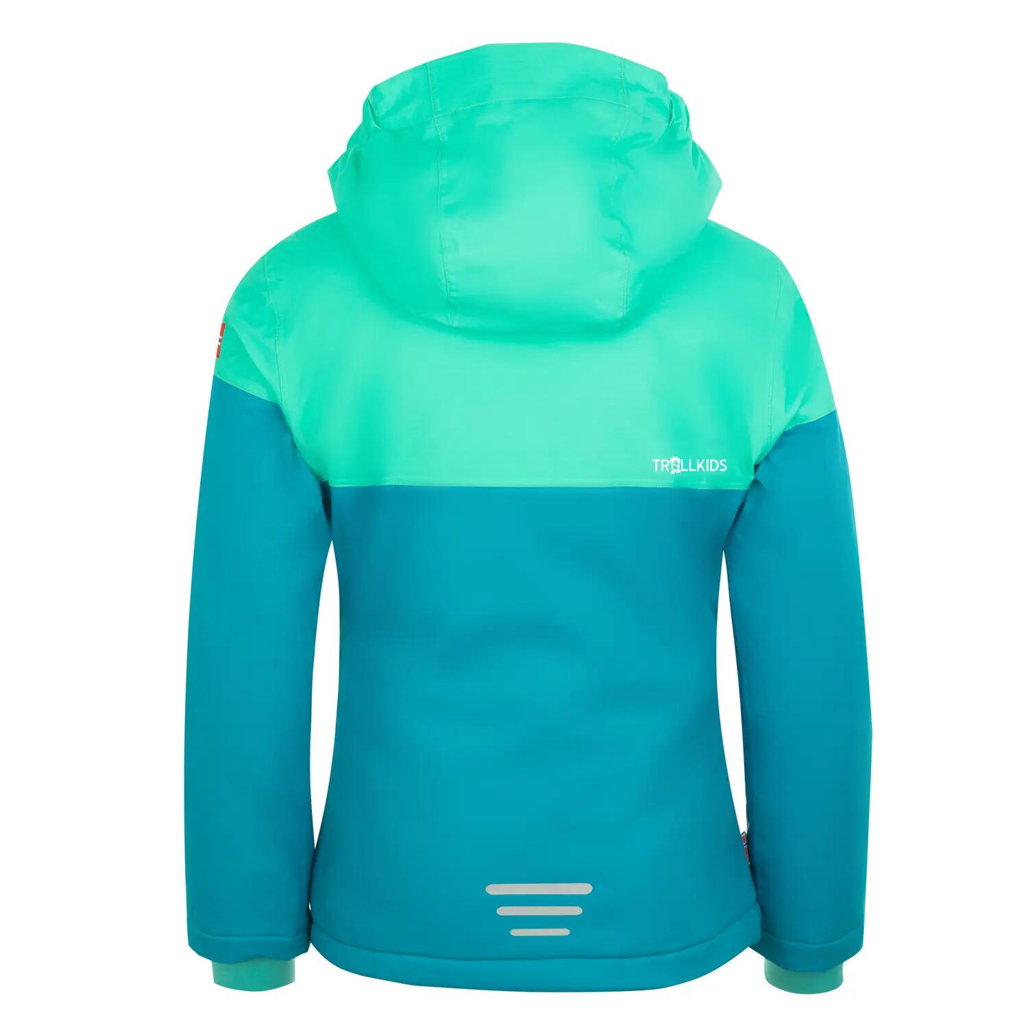 Hallingdal Girls' Waterproof Ski Jacket Petrol Green 2/3