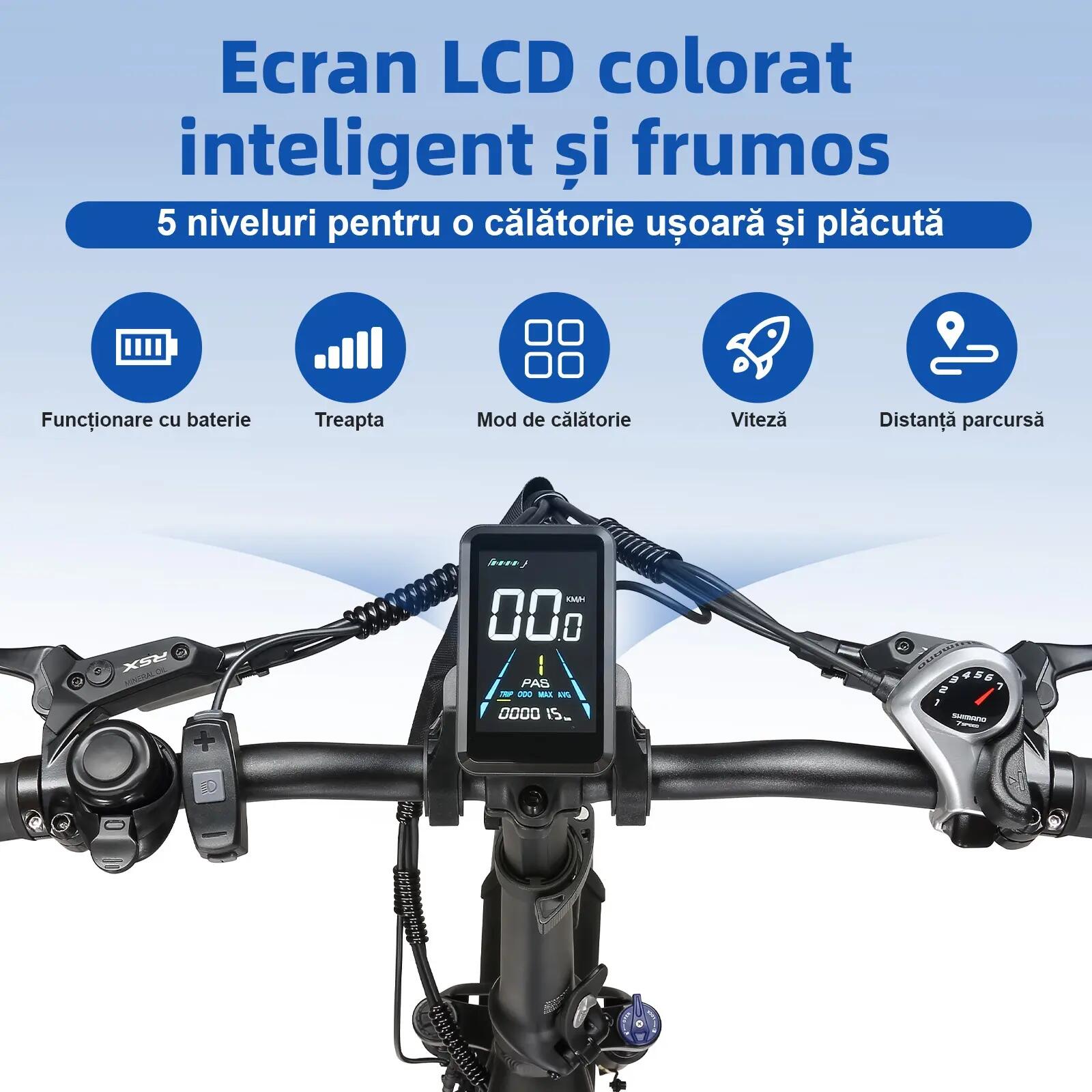 Bicicletă electrică pentru adulți TTGO F6 Boost 48V18Ah baterie 14/15