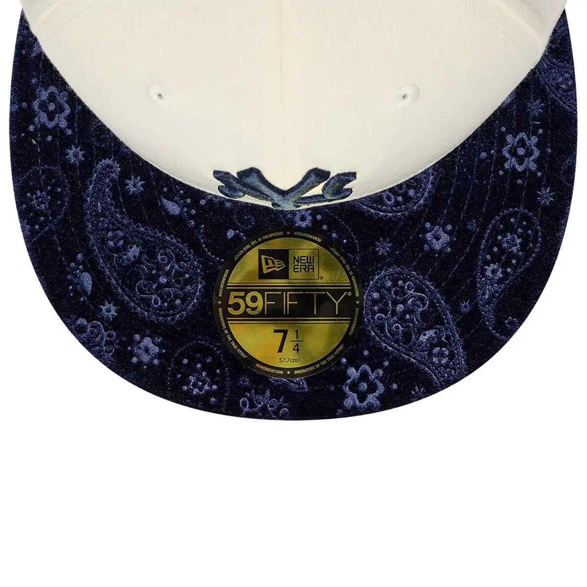 New Era 59FIFTY Cap MLB New York Yankees Paisley hellbeige /dunkelblau 2/8