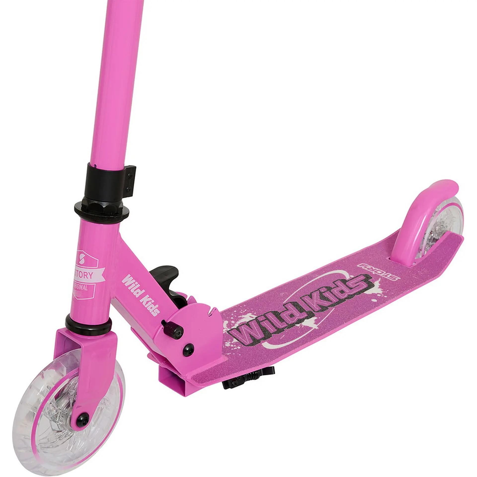 Kinder-Scooter Wild Kids Foldable LED, pink 2/3