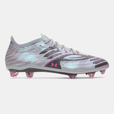 Ua shadow elite 4 mach fg voetbalschoenen metallic grijs