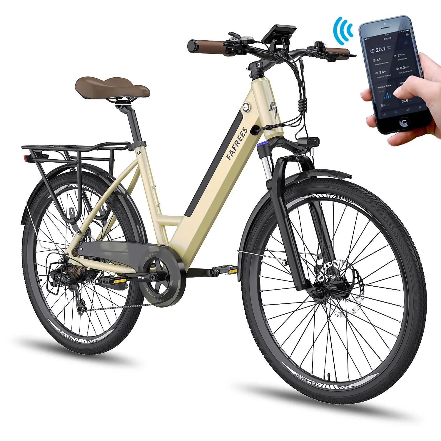 Stads elektrische fiets FAFREES F26 Pro 250W 36V15Ah accu 26" band 6/7