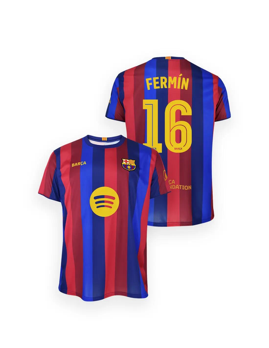 Camiseta Fermín FC Barcelona Niño 2026/27 Primera Equipación Réplica Oficial 3/4