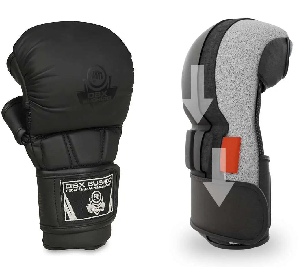 Rękawice MMA sparingowe Black Master Valor Series DBX Bushido 5/7