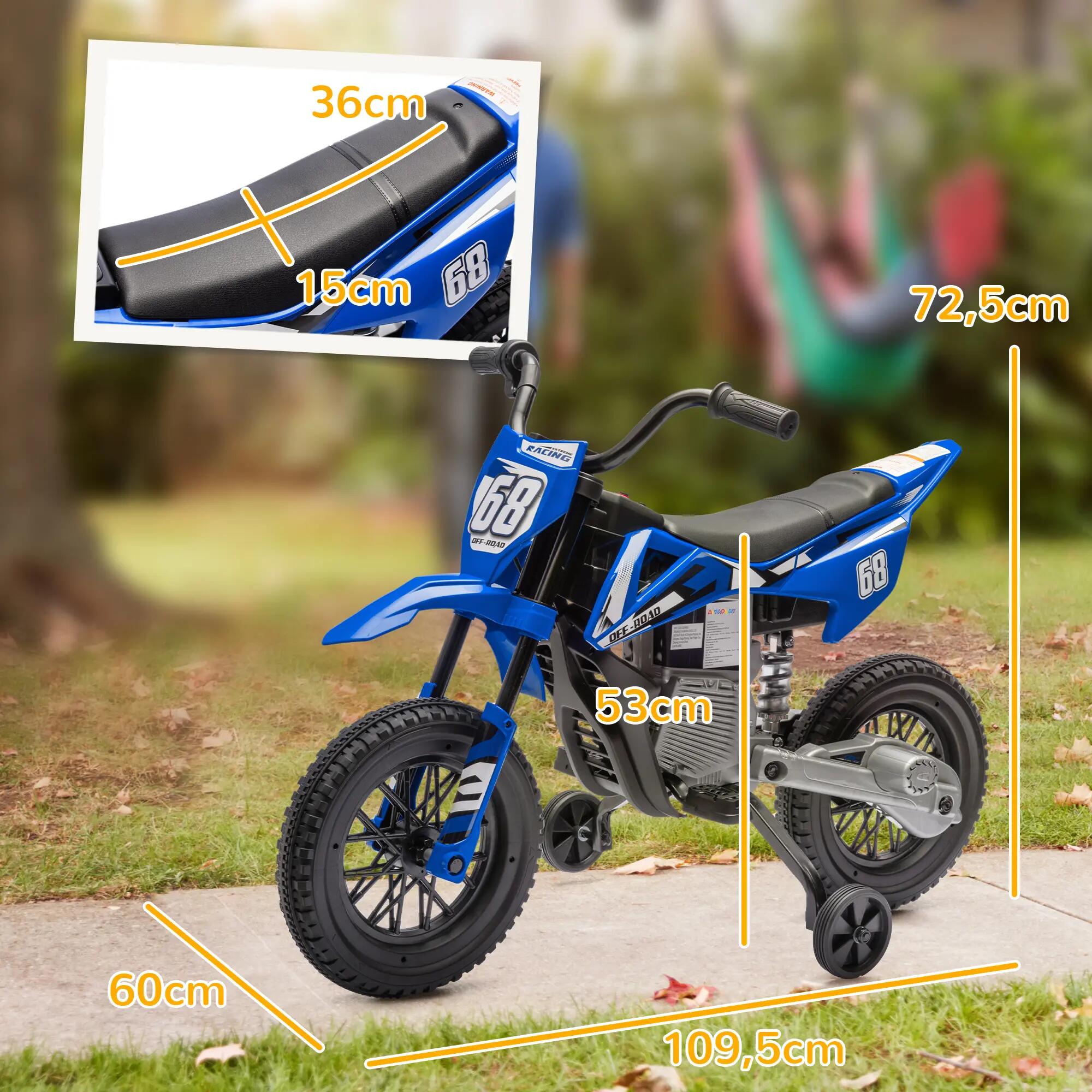 Moto Eléctrica Infantil AIYAPLAY 109.5x60x72.5 cm Azul 3/4