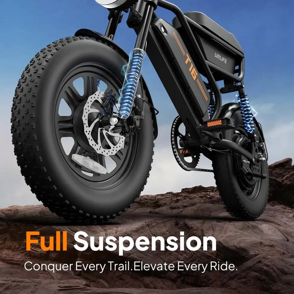 Adult E-bike URLIFE T16, 250W, 48V 13Ah Battery, 16" Fat Tyres 6/10
