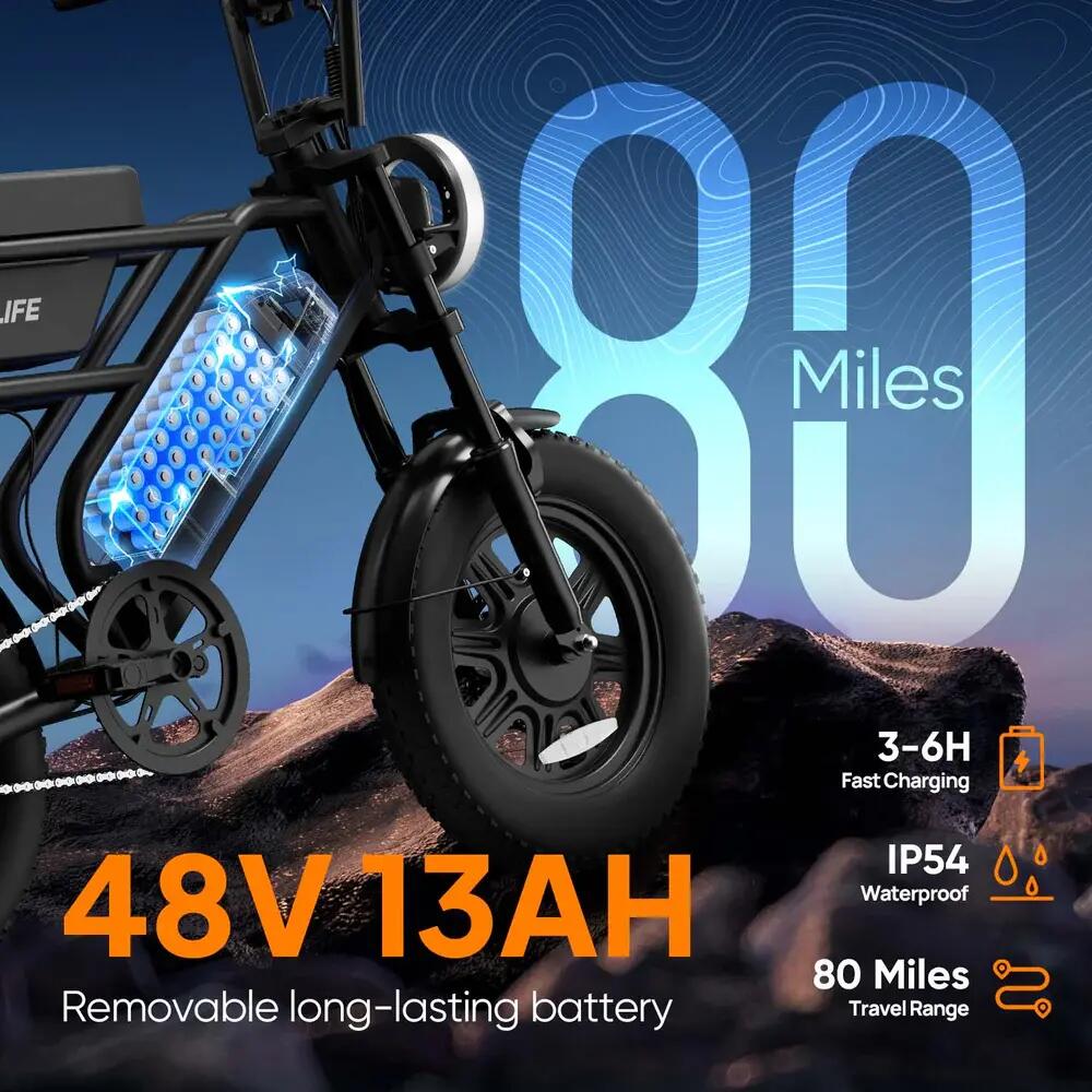 Adult E-bike URLIFE T16, 250W, 48V 13Ah Battery, 16" Fat Tyres 5/11