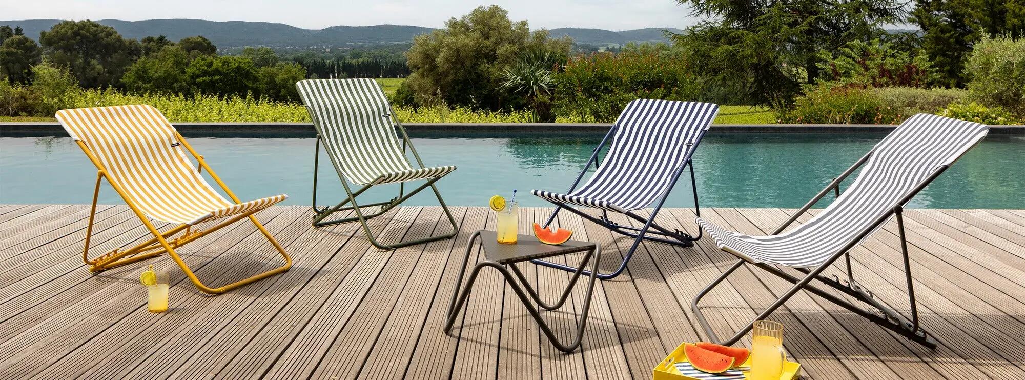Transat jardin pliant multi-positions - MAXI TRANSAT - Bleu - Lafuma Mobilier 6/6