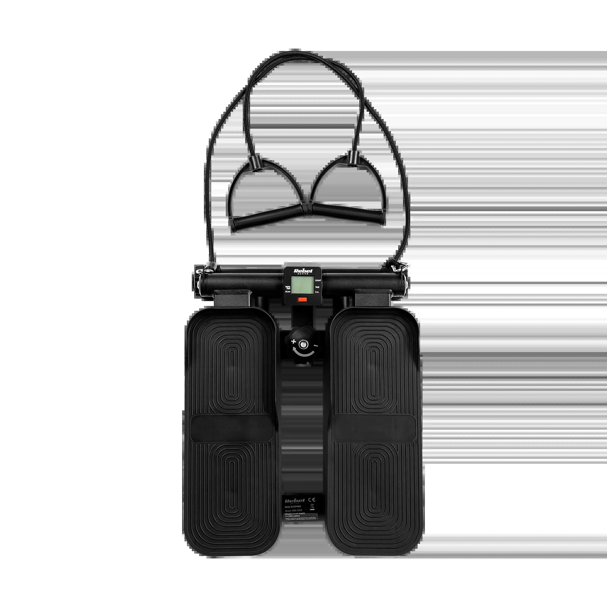 Mini stepper 2w1 monitor LCD taśmy oporowe do treningu nóg i rąk Rebel 5/7