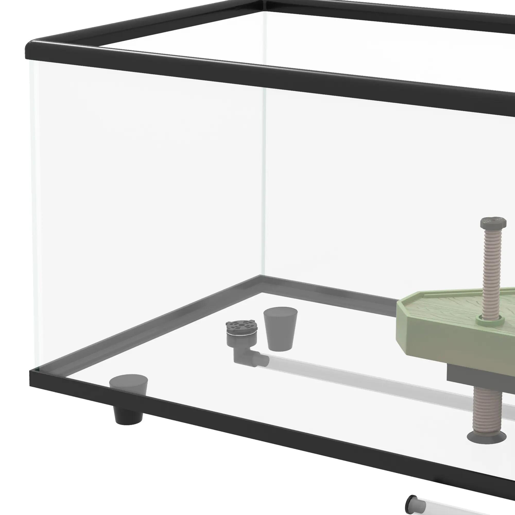 Acuario para Tortugas PawHut 60x30x32 cm Transparente 5/5