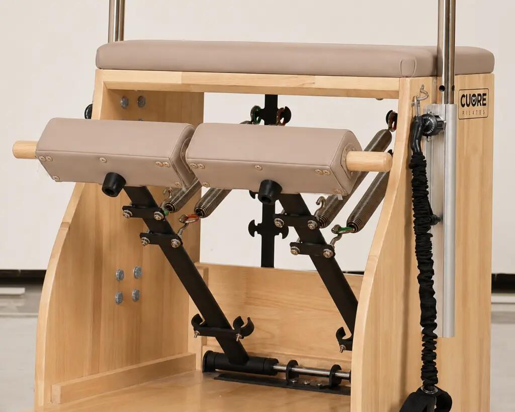 Chaise Pilates en bois avec ressorts réglables, stable et solide 3/3
