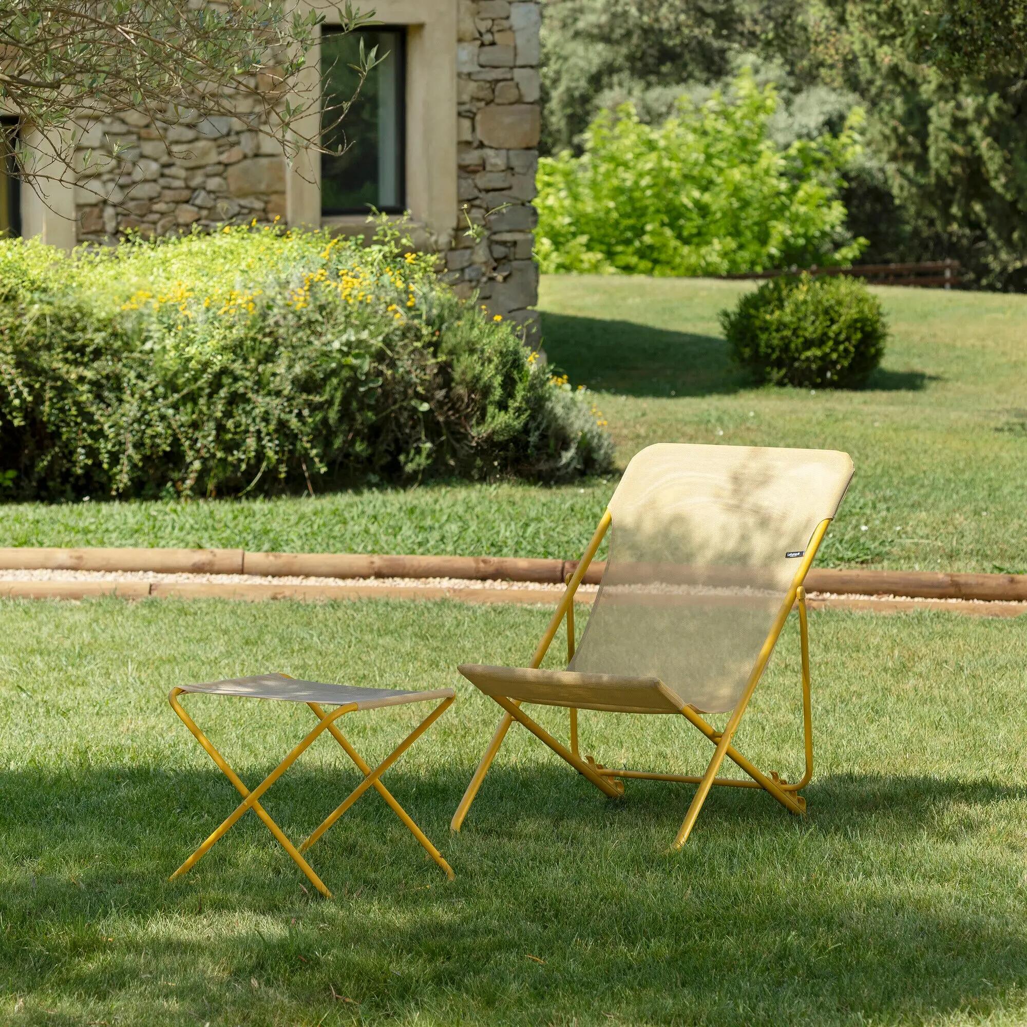 Ensemble transat et repose-jambes - MAXI TRANSAT - Jaune - Lafuma Mobilier 5/7