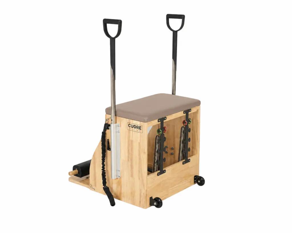 Chaise Pilates en bois avec ressorts réglables, stable et solide 2/3