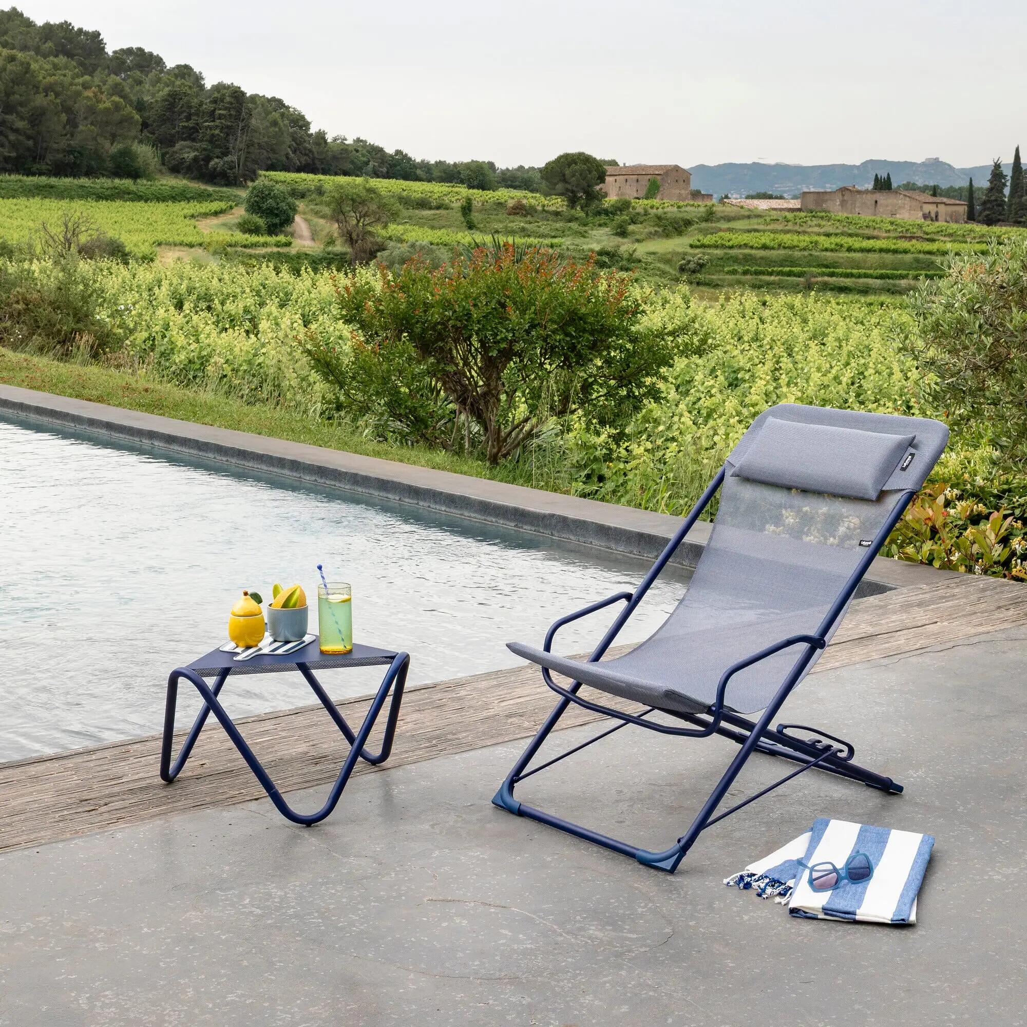 Lot de 2 Transats jardin oscillants - TRANSASWING - Bleu - Lafuma Mobilier 4/4