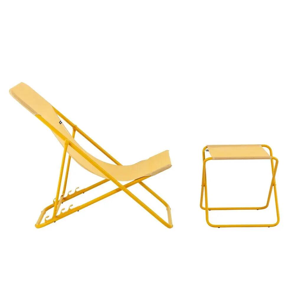 Ensemble transat et repose-jambes - MAXI TRANSAT - Jaune - Lafuma Mobilier 3/7
