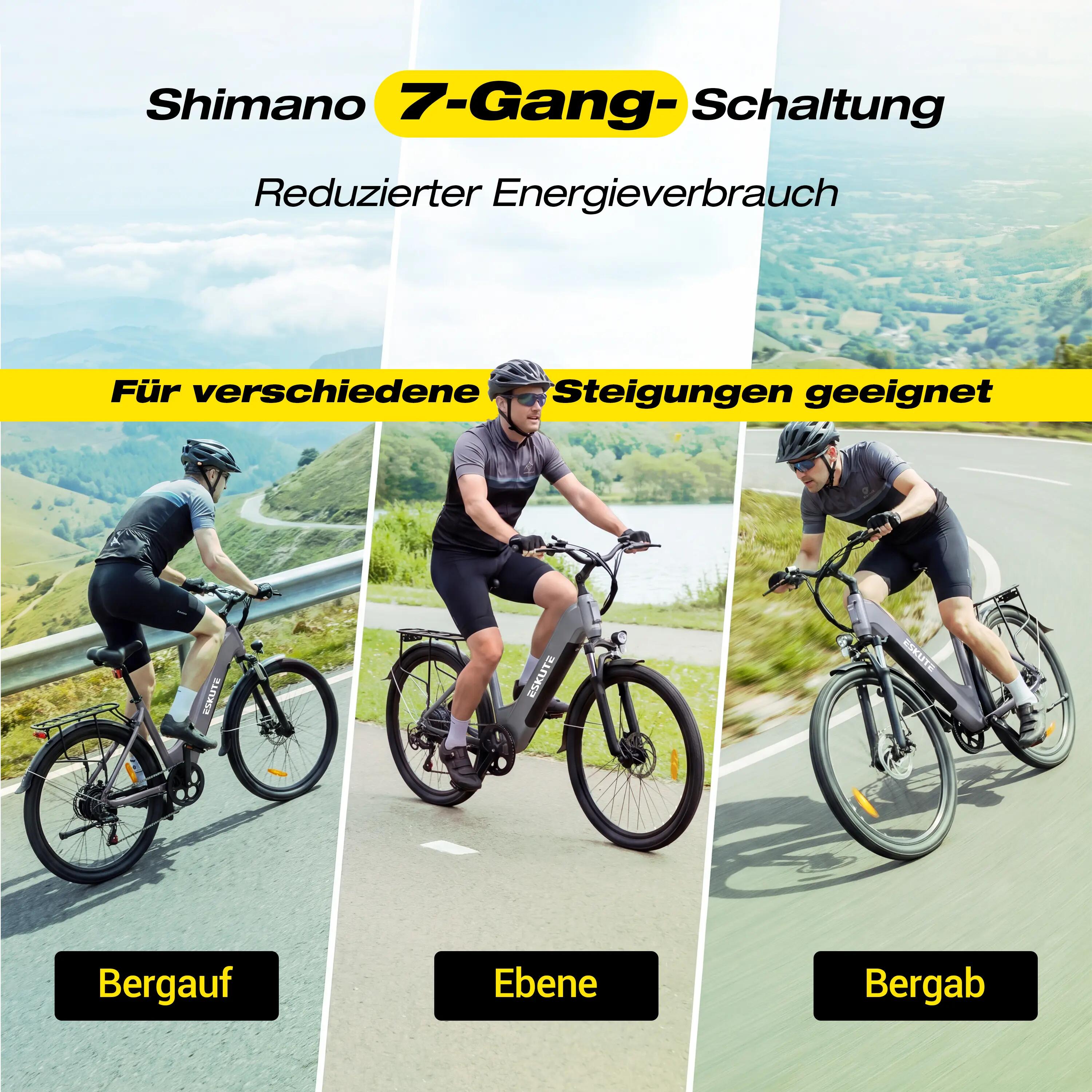 Bicicleta Eléctrica ESKUTE C202｜Batería de litio 48V 17.5Ah｜Neumático 26" 6/6