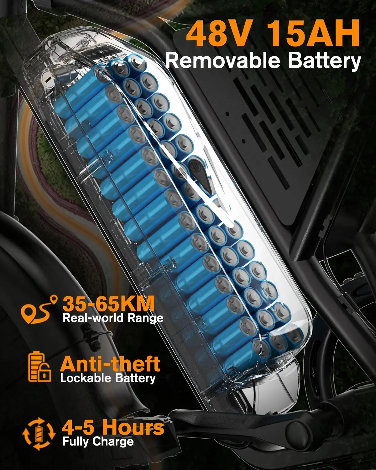 Bicicletta elettrica per adulti Bodywel M16Pro batteria 48V 15Ah motore 250W 7/14