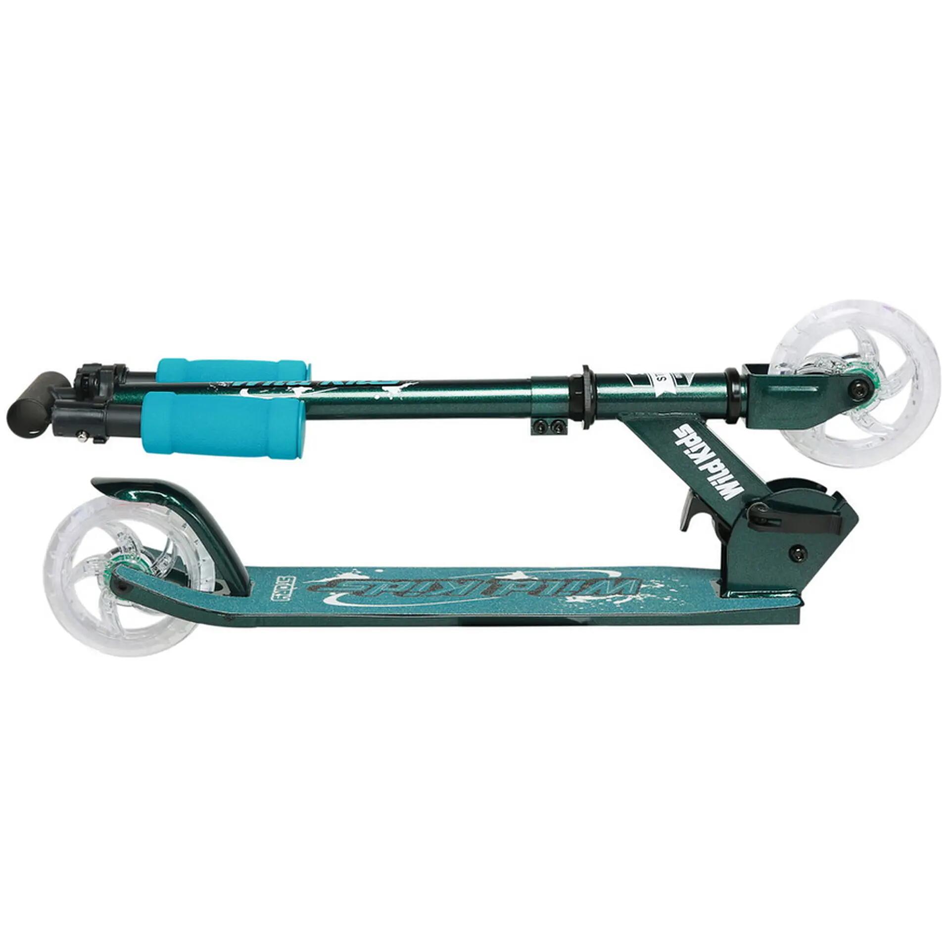 Kinder-Scooter Wild Kids Foldable LED, moosgrün 2/3