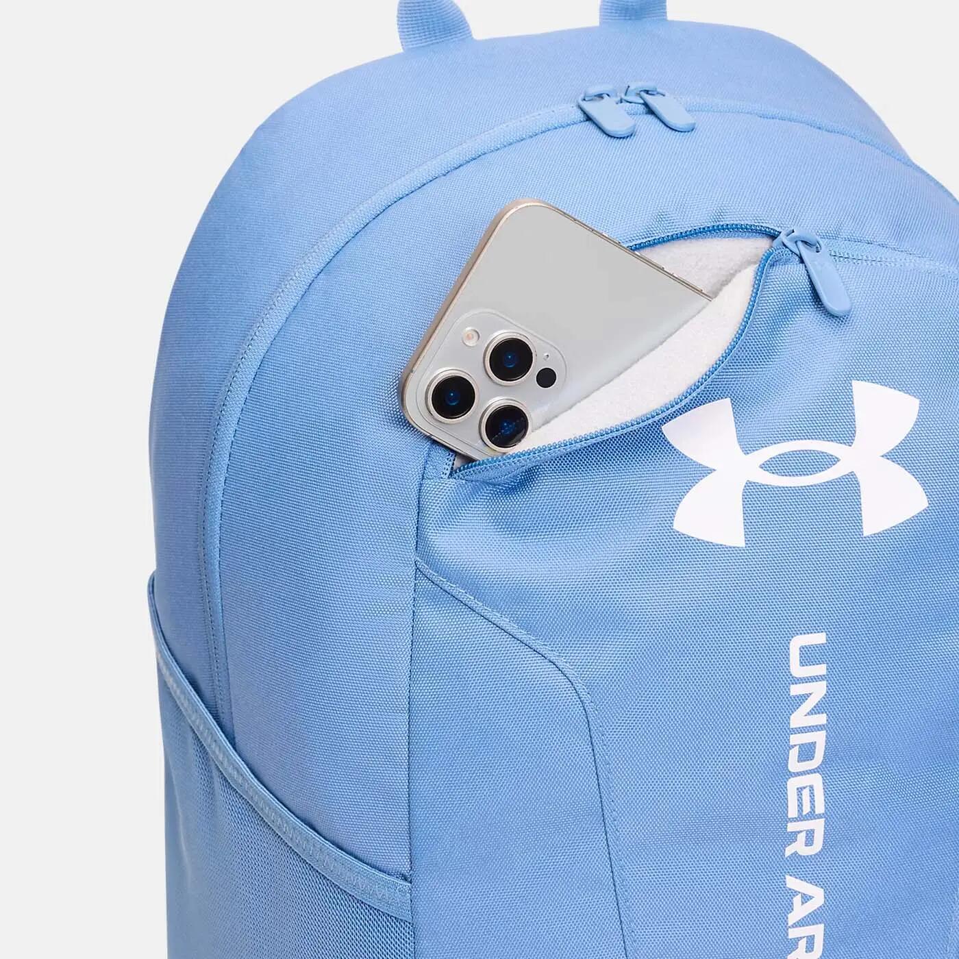 Mochila desportiva UA Hustle Lite azul-celeste 26,5 L 3/4