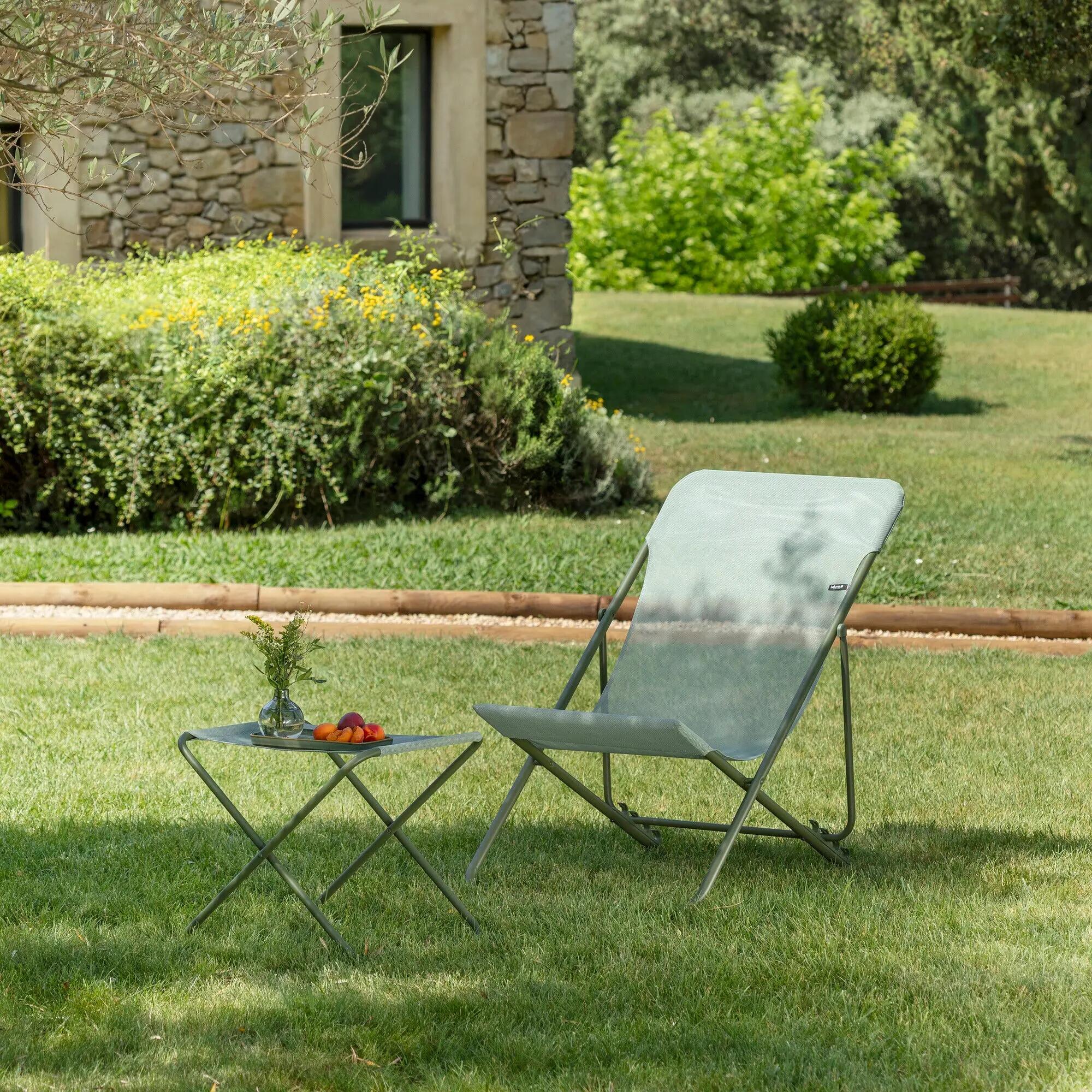 Ensemble transat et repose-jambes - MAXI TRANSAT - Vert - Lafuma Mobilier 7/7