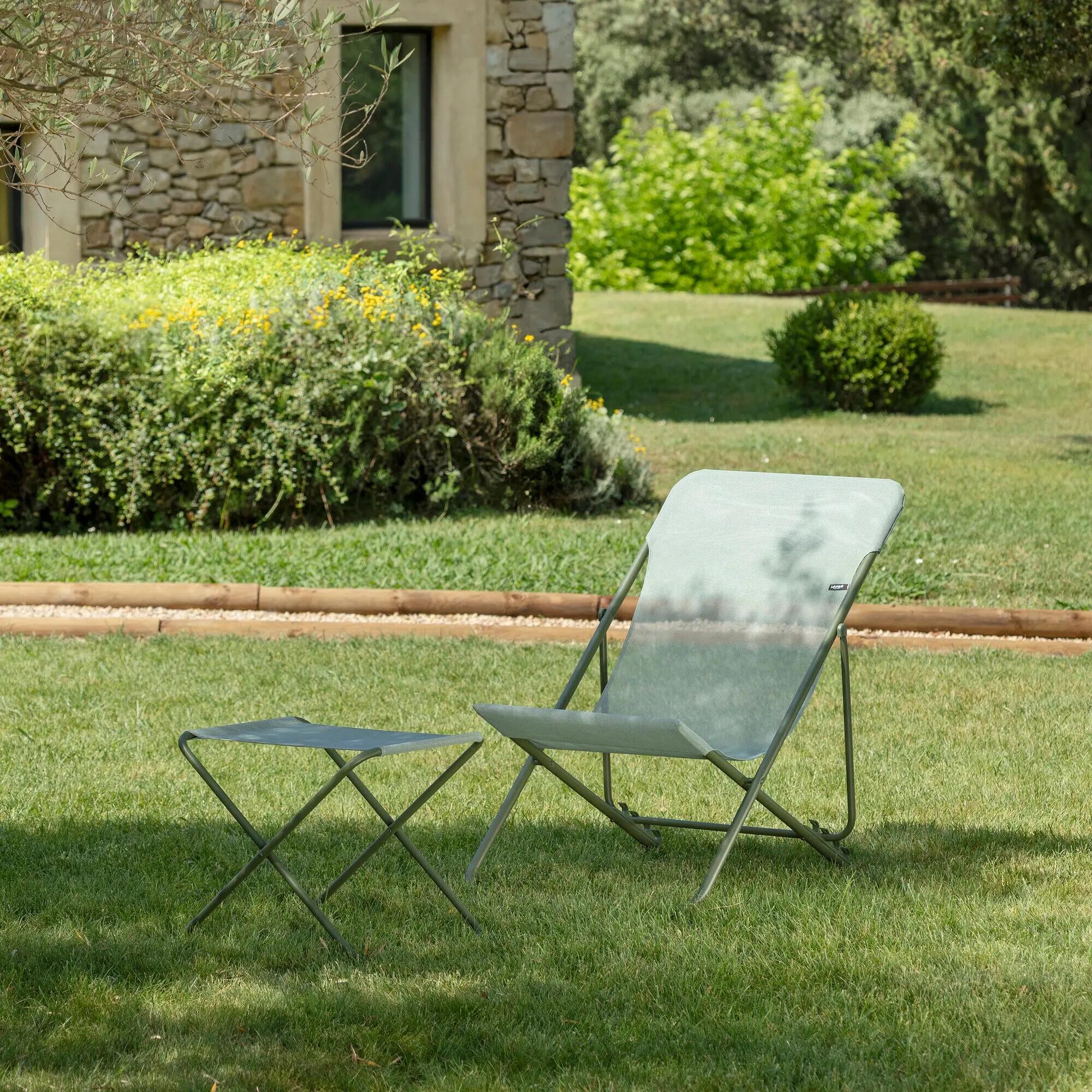 Ensemble transat et repose-jambes - MAXI TRANSAT - Vert - Lafuma Mobilier 4/7