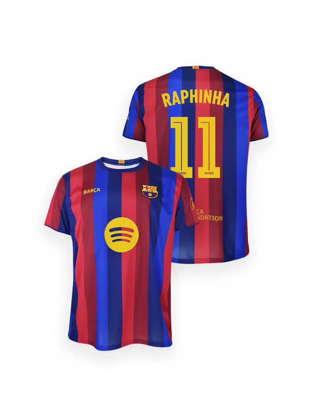 Camiseta FC Raphinha Barcelona Niño 2026/27 Primera Equipación Réplica Oficial 3/4