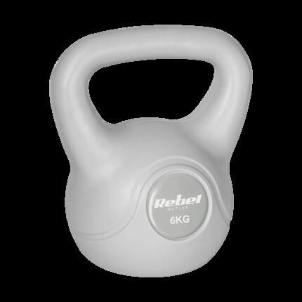 Kettlebell 8kg szary kettle hantel odważnik kula do ćwiczeń ABS Rebel