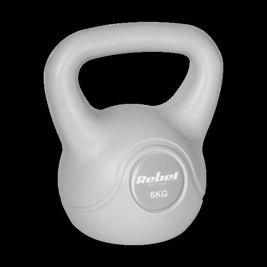 Kettlebell 8kg szary kettle hantel odważnik kula do ćwiczeń ABS Rebel