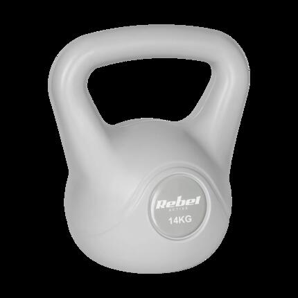 Kettlebell 8kg szary kettle hantel odważnik kula do ćwiczeń ABS Rebel