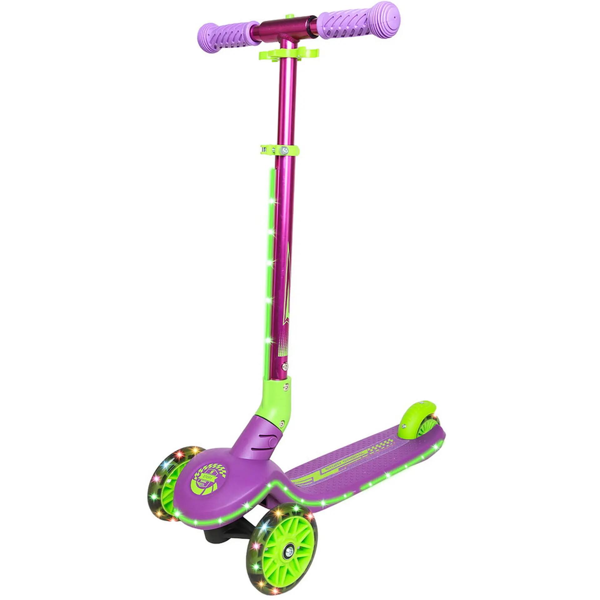 Monopattino a 3 ruote per bambini Party LED, viola 2/2