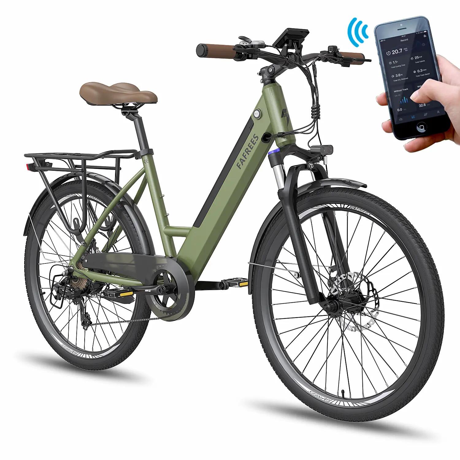 Stads elektrische fiets FAFREES F26 Pro 250W 36V15Ah accu 26" band 6/7