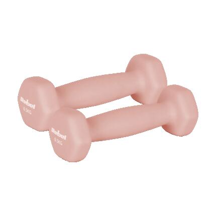 Hantelki żeliwne neoprenowe HEX 2x2kg do ćwiczeń treningu fitness Rebel