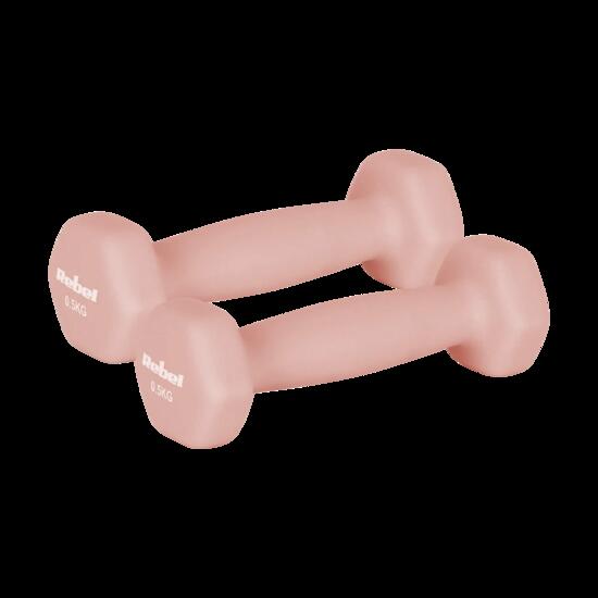 Hantelki żeliwne neoprenowe HEX 2x2kg do ćwiczeń treningu fitness Rebel