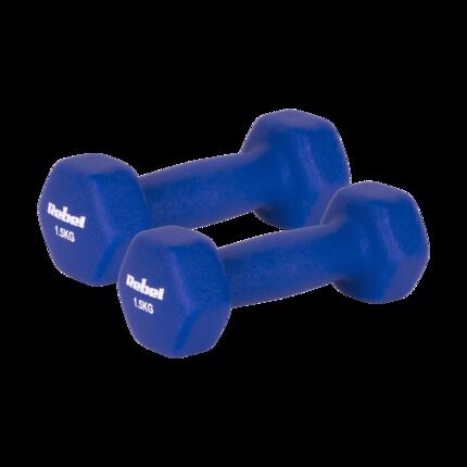 Hantelki żeliwne neoprenowe HEX 2x2kg do ćwiczeń treningu fitness Rebel