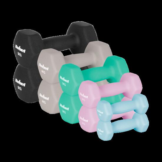 Hantelki żeliwne neoprenowe HEX zestaw 30kg do ćwiczeń fitness Rebel