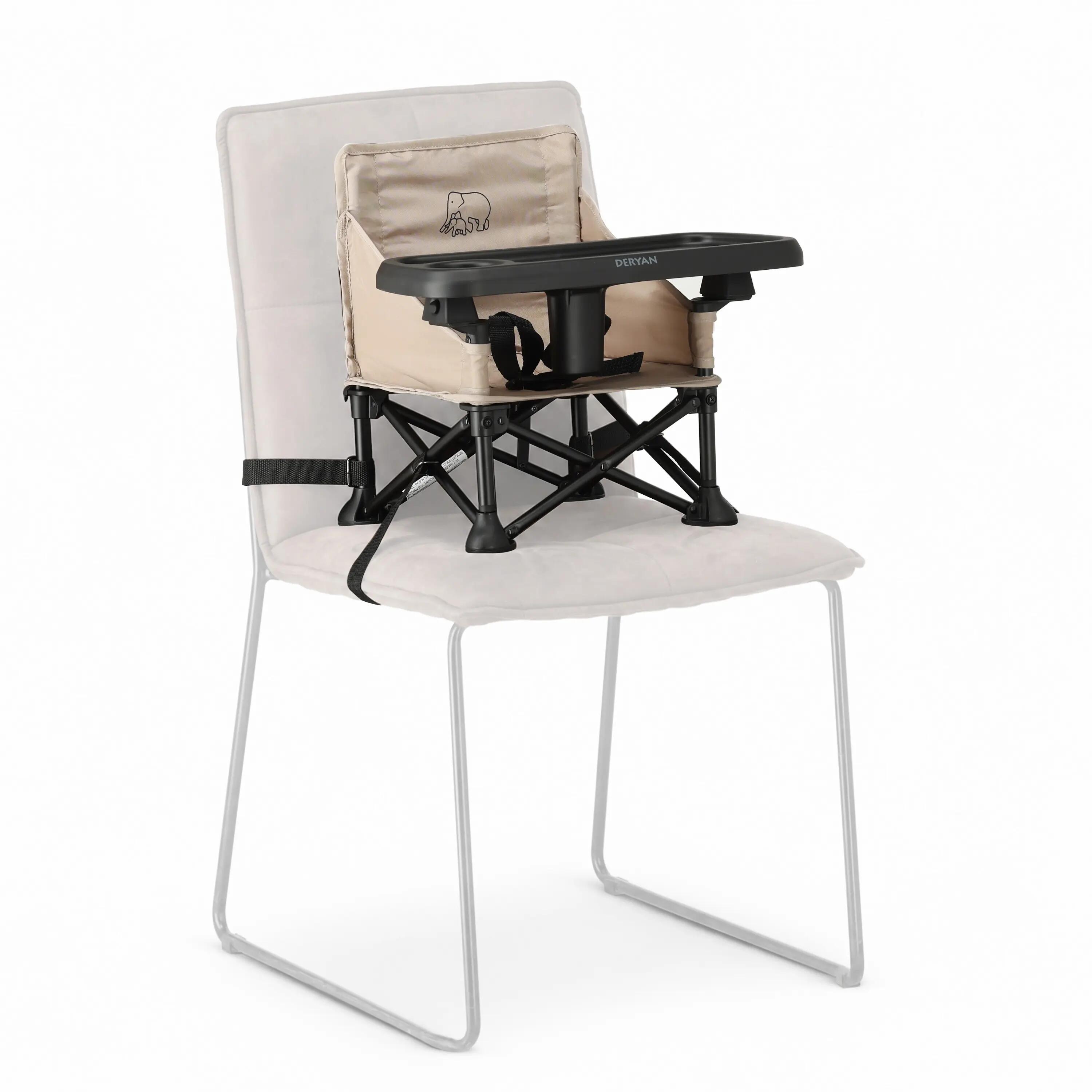 Trona Mini Deryan Pop 'N Sit - Asiento Elevador Plegable - Nougat 9/9