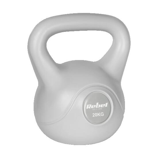 Kettlebell 20kg szary kettle hantel odważnik kula do ćwiczeń ABS Rebel
