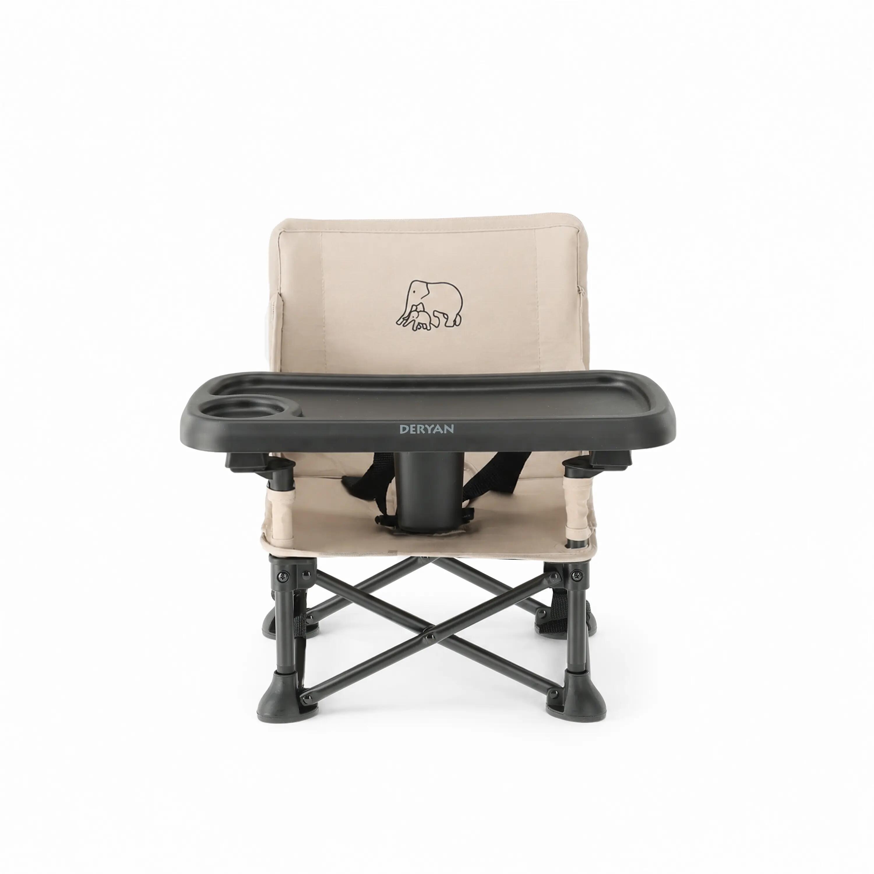Trona Mini Deryan Pop 'N Sit - Asiento Elevador Plegable - Nougat 6/9