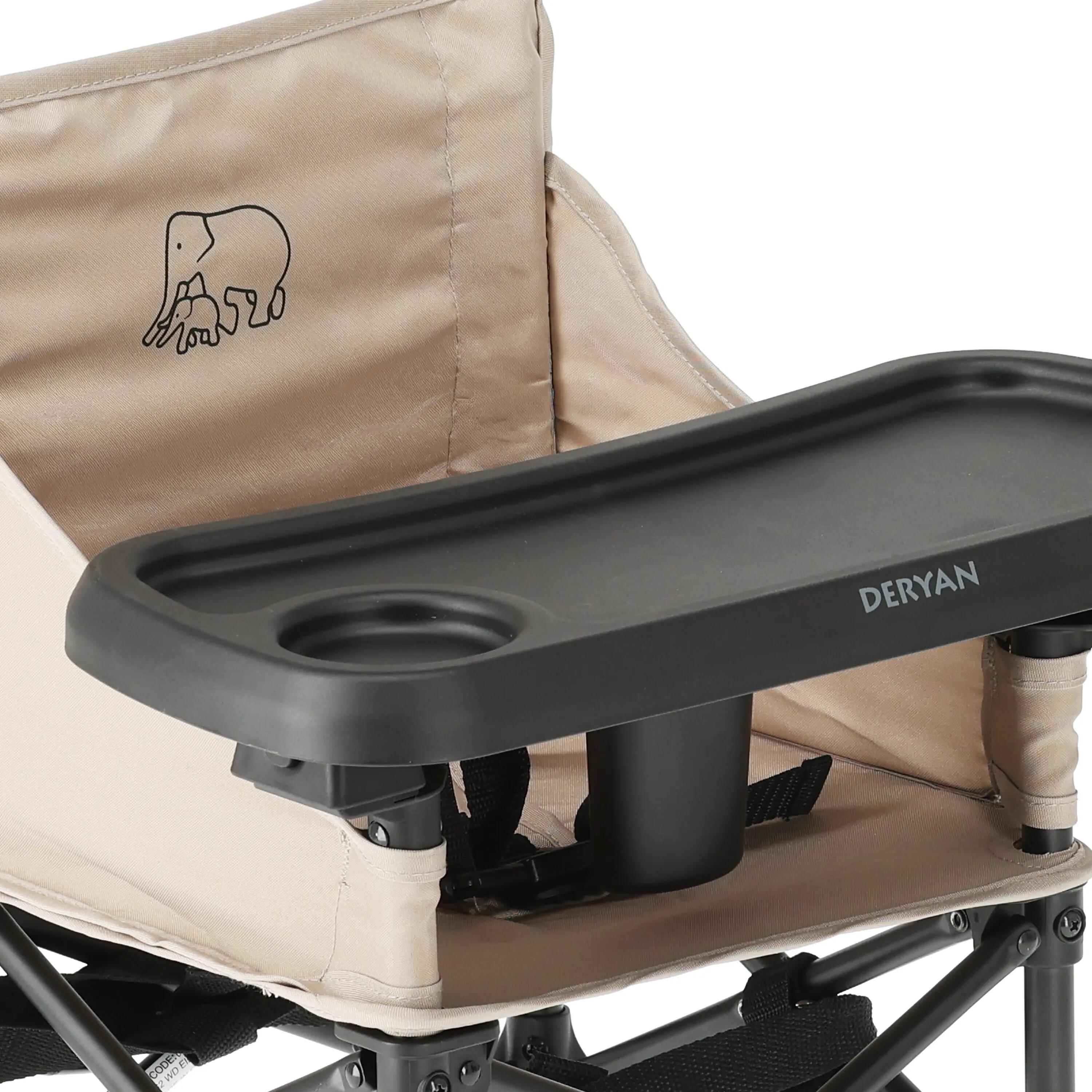 Trona Mini Deryan Pop 'N Sit - Asiento Elevador Plegable - Nougat 3/9