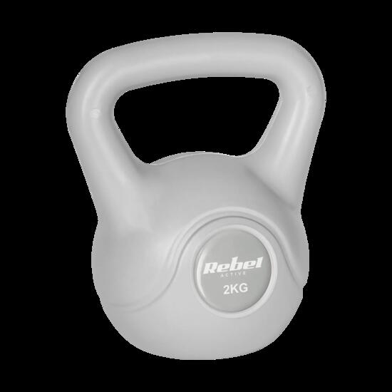Kettlebell 10kg szary kettle hantel odważnik kula do ćwiczeń ABS Rebel