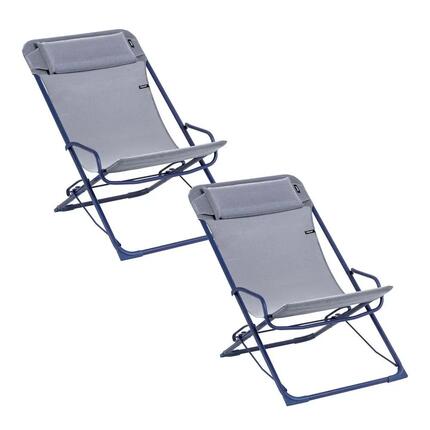 Lot de 2 Transats jardin oscillants - TRANSASWING - Vert - Lafuma Mobilier
